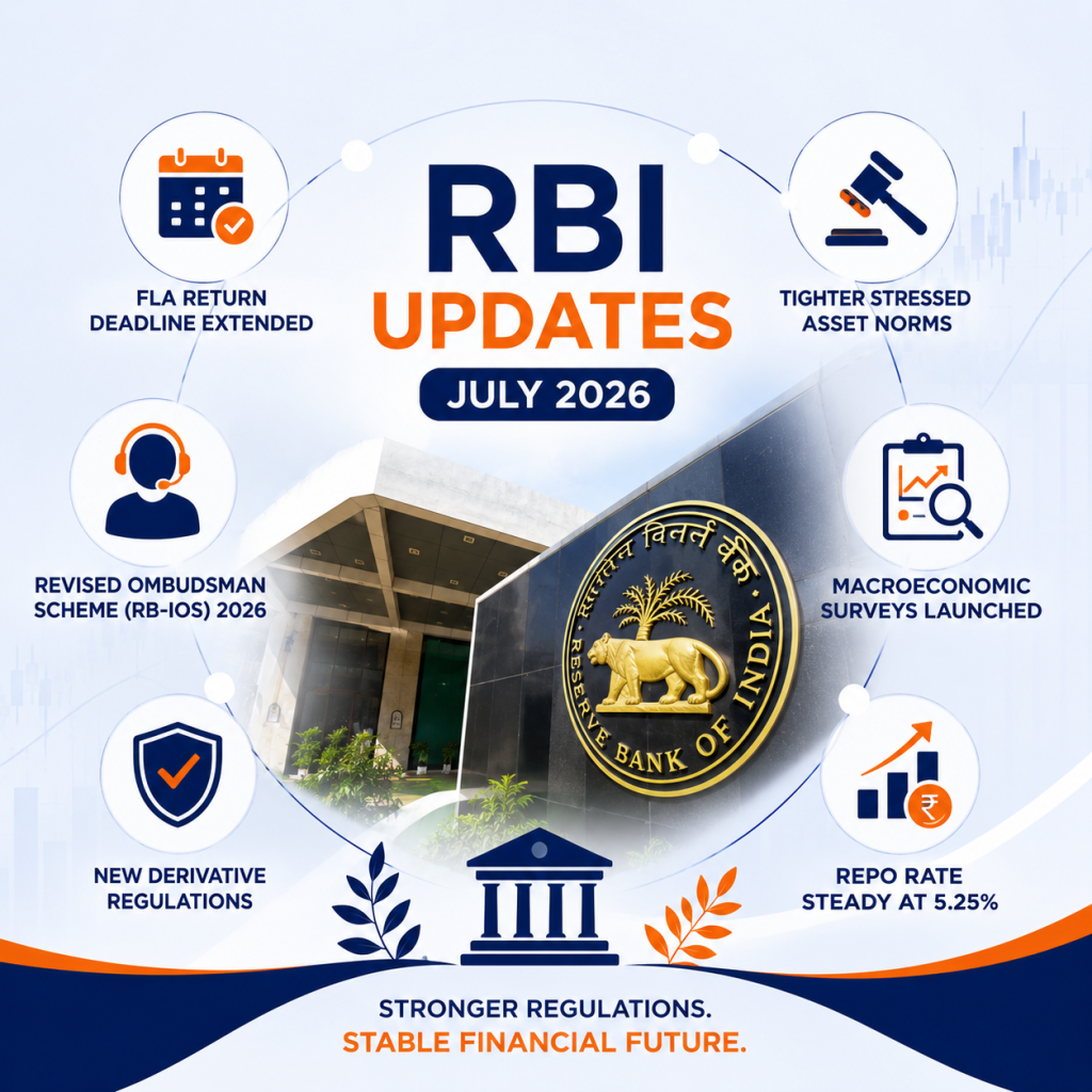 RBI Regulatory Updates – July 2026: Key Announcements Every Banking & Finance Professional Should Know
